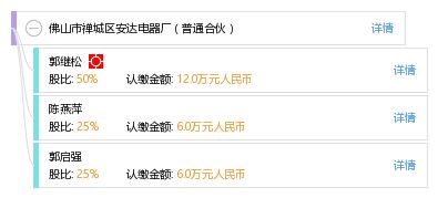 佛山市禪城區安達電器廠 普通合伙 工商信息 信用報告 財務報表 電話地址查詢 天眼查