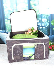 韓式樹葉花收納箱 66L咖啡色，家居收納的優(yōu)雅選擇