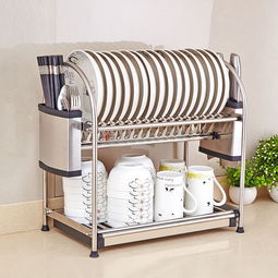 廚房收納新選擇 304雙層不銹鋼碗碟收納架的實(shí)用與美學(xué)